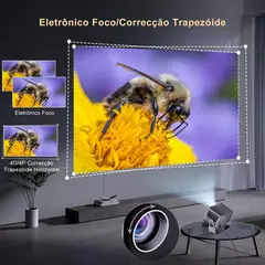 Salange-P28B Suporte 4K Projetor, Android 11, WiFi 6, BT5.0, Smart TV, 720P, Cinema, Filme ao ar livre, Foco Eletrônico, Excelente Som na internet