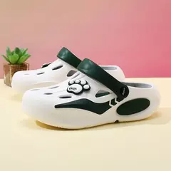 Tamancos de jardim de EVA confortáveis femininos, sandálias de dedo fechado para uso interno/externo em casa e na praia, sapatos ventilados com sola macia - Wolf Magazine