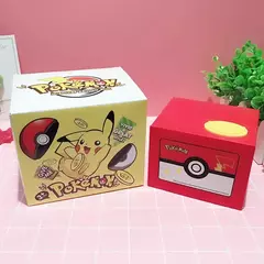 Pokemon pikachu cofrinho figura de ação anime dos desenhos animados eletrônico caixa de dinheiro de plástico roubar moeda cofrinho criança brinquedo de natal presente