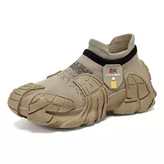 Botas de malha leve para homens, antiderrapante, confortável, casual, andando, correndo, sapatos de trabalho masculinos, meias fashion - Wolf Magazine
