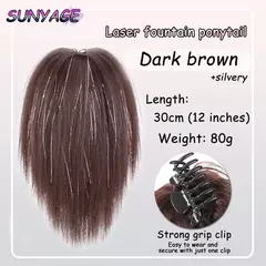 Sunyage Sintético Rabo De Cavalo Peruca, Clipe Garra, Rabo De Cavalo Peruca, Natural Preto, Marrom Encaracolado, Fofo, Extensão Do Cabelo, Desi - Wolf Magazine