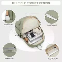 Mochila Laptop para Mulheres e Adolescentes, Bolsa de Escola Universitária, Anti Roubo, Viagem, Mochila de Trabalho, Grandes Bookbags, 15,6";;VERDADEIRO;;"Black