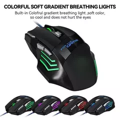 1 pc apenas novo mouse para jogos usb hipervelocidade rgb retroiluminado ergonômico mouse para jogos 7d esports mouse com fio para laptop pc gamer na internet
