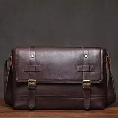 ROOG-Maleta de couro genuíno, bolsa mensageiro de luxo masculina, estilingue de ombro vintage, tiracolo para iPad 12.9 ", alta qualidade - comprar online