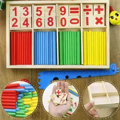 Montessori brinquedos educativos de madeira para crianças, aprendendo matemática, brinquedos educativos, digital stick, ensino auxiliar, matemática, educação - Wolf Magazine