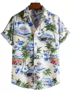 Imagem do Camisa de praia de manga curta masculina, estampada flores 3D, tops respiráveis, festa ao ar livre, verão, novo, S-5XL, 2022