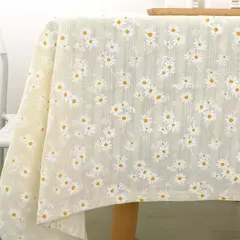 Toalha De Mesa De Mistura De Algodão Impresso Floral, Lavável Farmhouse Table Cover, Bege, Festa De Casamento, Sala De Estar, Decoração Do Chuveiro Do Bebê - Wolf Magazine