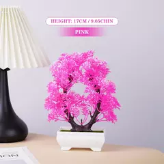 Plantas artificiais em vaso bonsai lindas pequenas plantas de árvore flores falsas ornamentos em vaso para casa jardim decoração oficial do hotel - comprar online