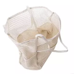 Bolsa de praia multi bolsos para toalhas Bolsa de viagem durável Organizador de brinquedos à prova d'água Armazenamento de natação Malha Roupa íntima Verão na internet