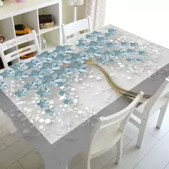 3D Butterfly Flower Printing Toalhas De Mesa Retangulares, Toalha De Mesa Anti-mancha para Mesa, Decoração De Casamento, Mesas De Café, Decoração