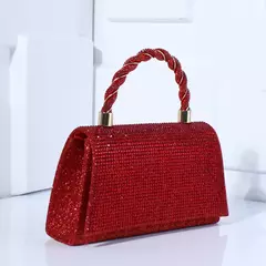 Imagem do Bolsa leve bordada para mulheres, bolsa de luxo com corrente de sling, sensação alta, vestido de festa de casamento