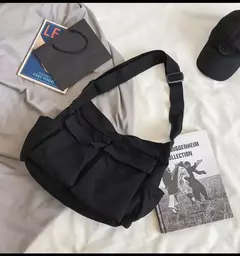 Imagem do Mulheres Vintage Handbag Canvas Adolescente Ombro Tote Bags Messenger Bags Senhoras Casual Bolsa Crossbody Purse