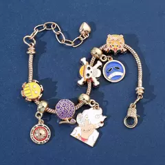 Imagem do Uma peça nika pingente pulseiras anime figura portgas · d · ace d. Luffy pirata contas correntes diy encantos pulseira para fãs presentes