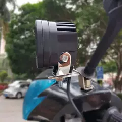 Motocicleta led farol suporte espelho retrovisor lâmpada spotlight extensão titular braçadeira moto scooter acessórios - loja online