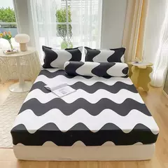Lençol equipado 100% poliéster com elástico para colchão, lençol com quatro cantos, sem fronhas, novo produto, 1 conjunto - comprar online
