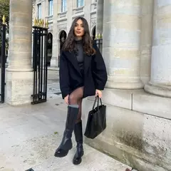 Casaco feminino elegante de peito único, manga comprida, lapela, casacos grossos quentes, outwear de bolso solto, rua alta, feminino, outono, inverno - Wolf Magazine
