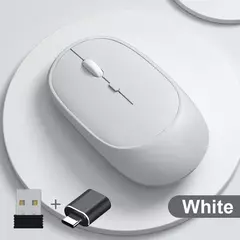 Mouse Sem Fio Recarregável Gamer, Modos Duplos, Compatível com Bluetooth, 2.4G, USB, Mute Mice para Laptop, Pad, Tablet, Macbook