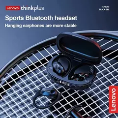 Lenovo-Fones de Ouvido Esportivos Sem Fio com Microfone, Controle de Botão, Display LED Power, Som Stereo Hifi, Bluetooth 5.3 TWS Headphones, LP75 na internet