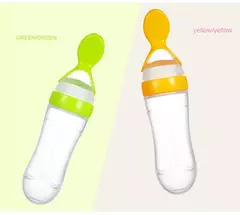 Recém-nascido Silicone Squeezed Milk Bottle, Food Grade, Training Spoon, Baby Grain, Supplement Alimentador, Seguro e Prático - comprar online
