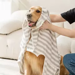 Toalha de banho ultra-absorvente para cães de estimação, toalha de banho de secagem rápida, roupão grosso para cães grandes, médios e pequenos, suprimentos de banho para animais de estimação