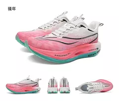 Fluorescência esportes tênis de corrida dos homens maratona tênis carbonplate leve respirável confortável feminino tênis atlético - Wolf Magazine