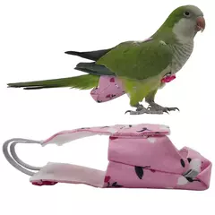 Fralda de papagaio com gravata borboleta, fofa, colorida, fruta, floral, cockatiel, pombos, pequeno, médio, grande, animais de estimação, pássaros, roupa de vôo, lavável na internet
