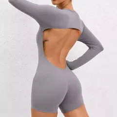 Imagem do Macacão feminino de manga comprida sem acolchoamento, macacão de ginástica fitness, roupas esportivas femininas, roupas esportivas, roupas azuis, novo, 2024
