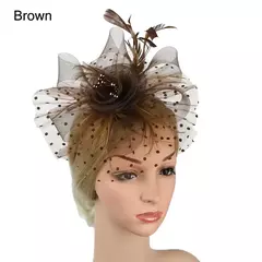 Chapéu Fascinator para Mulheres, Tea Party Headband, Coquetel De Casamento Malha, Penas De Flores, Grampo De Cabelo - Wolf Magazine