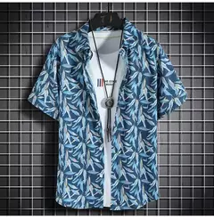 Roupas de praia para homens 2 Piece Set Quick Dry Camisa Havaiana e Shorts Set Homens Moda Vestuário Impressão Casual Outfits Verão - loja online