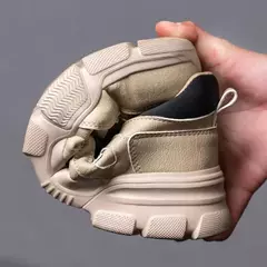 Sapatos de segurança de trabalho botas de segurança masculinas anti-esmagamento sapatos de trabalho com biqueira de aço botas de trabalho anti-facada tênis de segurança masculino - loja online