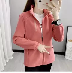 Casacos de lã tamanho grande para mulheres, cardigã quente, roupas esportivas casuais ao ar livre, caminhadas, jogging, ioga, jaquetas femininas, inverno, primavera - loja online