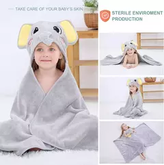 MICHLEY-toalhas de banho com capuz para criança, roupão macio, cobertor swaddle de sono quente, chuveiro para meninos e meninas, recém-nascido 0-9T na internet