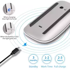 Mouse silencioso recarregável sem fio, Multi Arc Touch Mice, Ultra-fino Magic Mouse para laptop, iPad, Mac, PC, Macbook, Bluetooth 4.0 - comprar online
