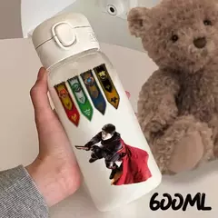Harry potter palha copo de água 600/400ml crianças beber portátil plástico transparente grande capacidade esporte garrafa de água presentes na internet