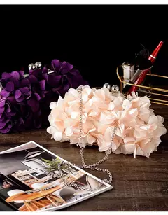 Bolsa de embreagem floral para mulheres, bolsa de casamento para noivas e senhoras, 8 cores, branco, azul, roxo, sacos de flores de noite - Wolf Magazine