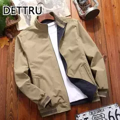Jaqueta casual dupla face masculina, casaco de gola alta, jaquetas da moda, nova chegada na internet