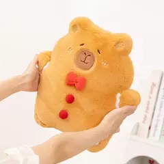 Natal travesseiro capivara pão de gengibre macio brinquedo de pelúcia decoração engraçado natal plushie alta qualidade natal presente aniversário decoração - comprar online