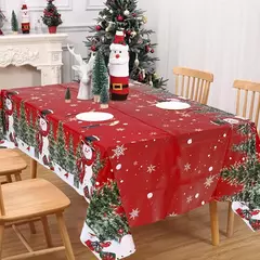 Toalha de mesa Merry Christmas Snowman para decoração de casa, toalha de mesa, inverno, ano novo, 2022, 2024 - Wolf Magazine