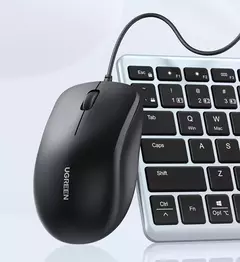 UGREEN-USB Mouse com fio com design ergonômico, 1200 DPI, 3 botões para laptops e PCs na internet