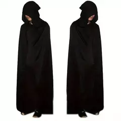 1pc festa de halloween adulto grim reaper preto manto festival trajes halloween vampiro feiticeiro cosplay traje adereços