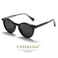 Caterside-Round óculos polarizados para homens e mulheres, alta qualidade, Punk, ao ar livre, condução, óculos de pesca, propionic, UV400, homens