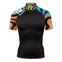 Rashguard dos homens novos Manga Curta Surf Camisas Protetor Solar Lycra Tecido Surf Camisola Proteção UV RightTrack Swimwear - comprar online