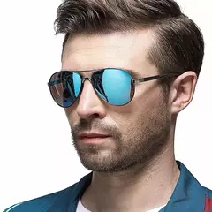 AOWEAR-Masculino HD Aviation Óculos De Sol, Polarizados Óculos De Sol Espelho, Condução Piloto Óculos De Sol na internet