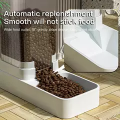 Alimentador automático para gatos e dispensador de água com recipiente de armazenamento de alimentos por gravidade para cães e gatos - Wolf Magazine