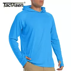 TACVASEN-Homens à Prova de UV Hoodie Manga Longa, Proteção Solar Camisetas, Respirável, Leve, Secagem Rápida, Casual Camisetas Masculinas - Wolf Magazine