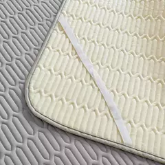 Verão resfriamento acolchoado colchão protetor capa látex engrossado respirável colchão topper para único duplo rainha rei tamanho cama - loja online