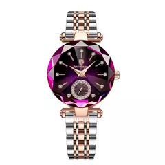 Imagem do POEDAGAR-Relógio feminino impermeável em aço inoxidável, elegante relógio de pulso para senhoras, vestido luxuoso, relógios quartzo diamante