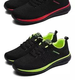 Homens tênis de corrida leve caminhada sapatos esportivos malha clássica respirável sapatos casuais masculinos moda mocassins tênis