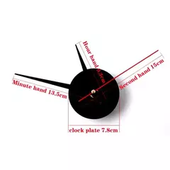 Criativo Luminoso Silencioso Relógio de parede, DIY Sala de estar, Quarto, Tridimensional Decorativa Parede Acrílica Digital, Decoração de casa - comprar online