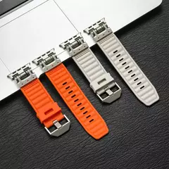 Imagem do Pulseira de silicone para Apple Watch, Ultra 2, Correas Suaves, Apple iWatch Series 9, 8, 7, 6, 5, 4, Bracelete, 49mm, 45mm, 44mm, 42 milímetros
